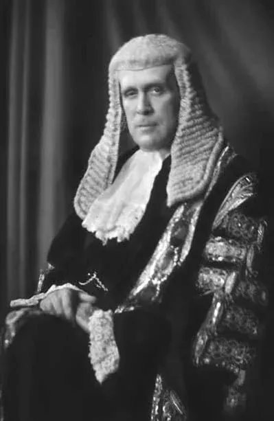 Portrait of Viscount John Sankey in judicial robes and wig